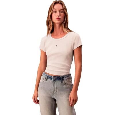 Calvin Klein Jeans Maglietta A Maniche Corte Essentials Baby Vanilla Heather L Calvin Klein Jeans Maglietta A Maniche Corte Essentials Baby Vanilla Heather L