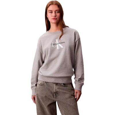 Calvin Klein Jeans Felpa Essentials Monogram French Terry Heroic Grey Heather 2XL Calvin Klein Jeans Felpa Essentials Monogram French Terry Heroic Grey Heather 2XL
