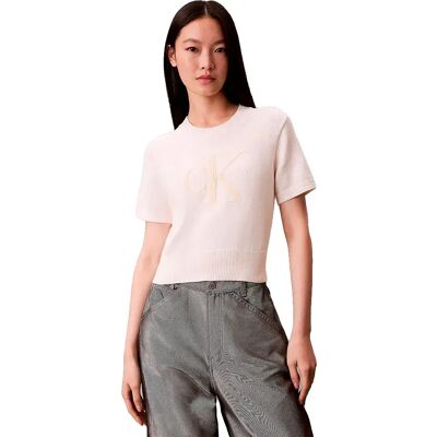 Calvin Klein Jeans Maglione Lv0e306g White Greige / As Header XS Calvin Klein Jeans Maglione Lv0e306g White Greige / As Header XS