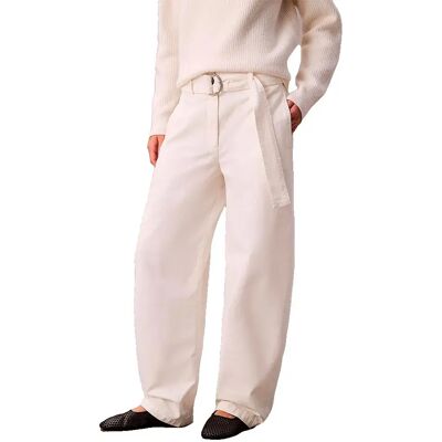 Calvin Klein Jeans Pantaloni Lv0e619g White Greige / As Header 38 Calvin Klein Jeans Pantaloni Lv0e619g White Greige / As Header 38