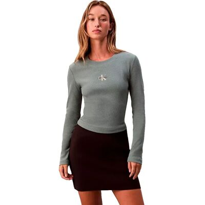 Calvin Klein Jeans Top A Maniche Lunghe Lv07a803g Autumn Green 2XS Calvin Klein Jeans Top A Maniche Lunghe Lv07a803g Autumn Green 2XS