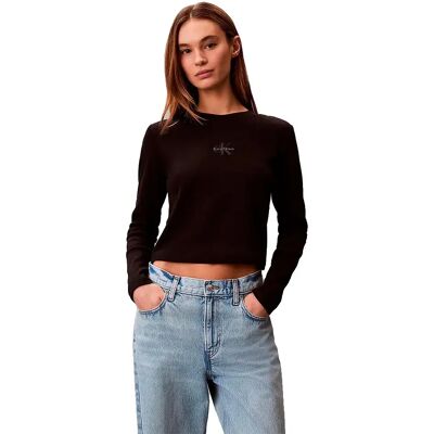 Calvin Klein Jeans Top A Maniche Lunghe Lv07a803g Black 2XS Calvin Klein Jeans Top A Maniche Lunghe Lv07a803g Black 2XS