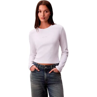 Calvin Klein Jeans Top A Maniche Lunghe Lv07a803g Bright White 2XL Calvin Klein Jeans Top A Maniche Lunghe Lv07a803g Bright White 2XL
