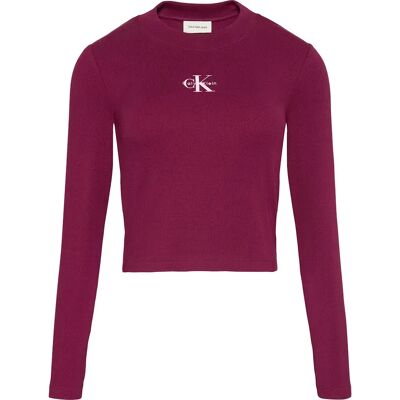 Calvin Klein Jeans Top A Maniche Lunghe Lv07a803g Berry Glaze 2XS Calvin Klein Jeans Top A Maniche Lunghe Lv07a803g Berry Glaze 2XS