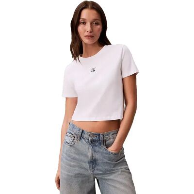 Calvin Klein Jeans Top A Maniche Corte Lv07ab213 Bright White XS Calvin Klein Jeans Top A Maniche Corte Lv07ab213 Bright White XS