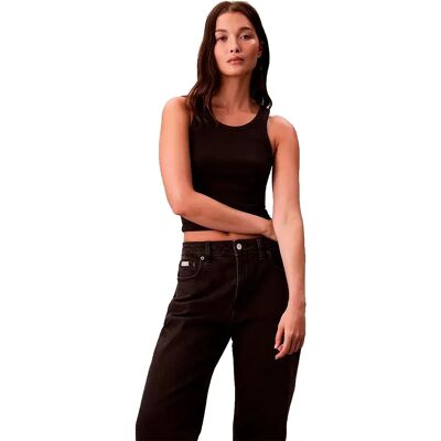 Calvin Klein Jeans Jeans A Vita Alta Lv07b909g Straight Fit Ck Essential Black 27 Calvin Klein Jeans Jeans A Vita Alta Lv07b909g Straight Fit Ck Essential Black 27