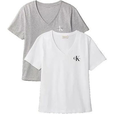 Calvin Klein Jeans Maglietta A Maniche Corte Con Collo A V Lv07c906g 2 Unità Heroic Grey Heather M Calvin Klein Jeans Maglietta A Maniche Corte Con Collo A V Lv07c906g 2 Unità Heroic Grey Heather M