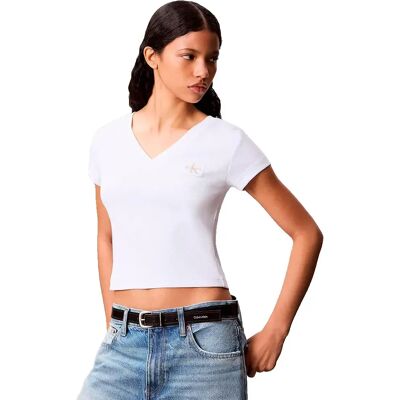Calvin Klein Jeans Top A Maniche Corte Lv07c910g Bright White XS Calvin Klein Jeans Top A Maniche Corte Lv07c910g Bright White XS