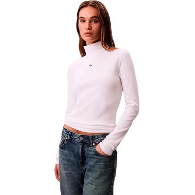 Calvin Klein Jeans Maglietta A Manica Larga Con Collo Alto Lv07d203g Bright White 2XL Calvin Klein Jeans Maglietta A Manica Larga Con Collo Alto Lv07d203g Bright White 2XL