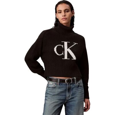 Calvin Klein Jeans Maglione A Collo Alto Lv07d39g Black 2XS Calvin Klein Jeans Maglione A Collo Alto Lv07d39g Black 2XS