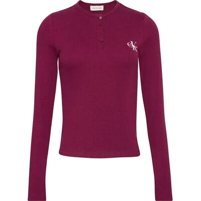 Calvin Klein Jeans Maglietta A Maniche Lunghe Lv07e201g Berry Glaze 2XS Calvin Klein Jeans Maglietta A Maniche Lunghe Lv07e201g Berry Glaze 2XS