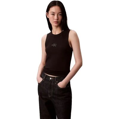 Calvin Klein Jeans Maglietta Senza Maniche Lv07e200g Black M Calvin Klein Jeans Maglietta Senza Maniche Lv07e200g Black M
