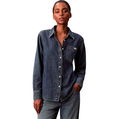Calvin Klein Jeans Camicia A Maniche Lunghe Lv07e72g Blue Wharf 2XS Calvin Klein Jeans Camicia A Maniche Lunghe Lv07e72g Blue Wharf 2XS