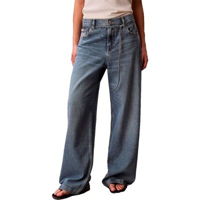 Calvin Klein Jeans Jeans A Vita Bassa Lv07e752g Baggy Fit Overnight Blue 26 Calvin Klein Jeans Jeans A Vita Bassa Lv07e752g Baggy Fit Overnight Blue 26