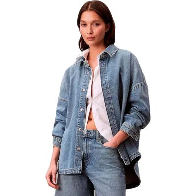 Calvin Klein Jeans Camicia A Maniche Lunghe Lv07e753g Overnight Blue M Calvin Klein Jeans Camicia A Maniche Lunghe Lv07e753g Overnight Blue M