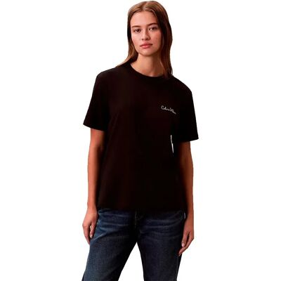Calvin Klein Jeans Maglietta A Maniche Corte Lv07e809g Black 2XS Calvin Klein Jeans Maglietta A Maniche Corte Lv07e809g Black 2XS