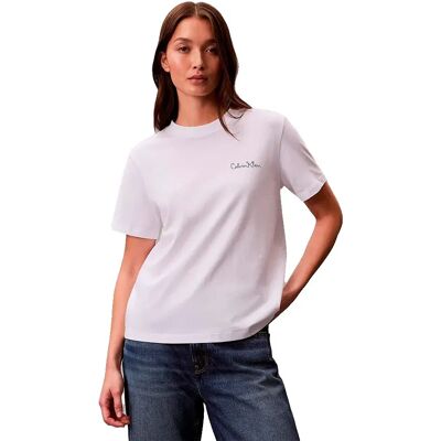 Calvin Klein Jeans Maglietta A Maniche Corte Lv07e809g Bright White XS Calvin Klein Jeans Maglietta A Maniche Corte Lv07e809g Bright White XS