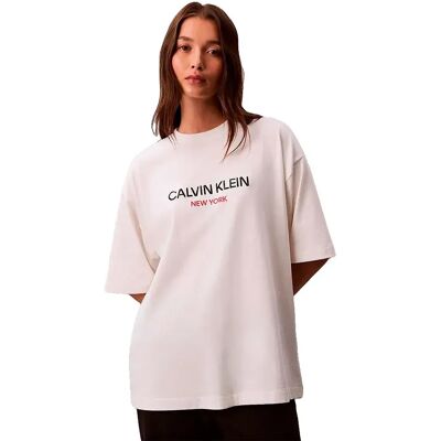 Calvin Klein Jeans Maglietta A Maniche Corte Lv07e800g White Greige / As Header 2XS Calvin Klein Jeans Maglietta A Maniche Corte Lv07e800g White Greige / As Header 2XS
