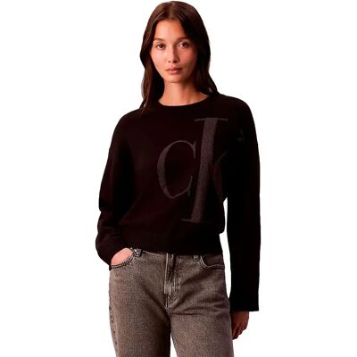 Calvin Klein Jeans Maglione Smooth Black 2XS Calvin Klein Jeans Maglione Smooth Black 2XS