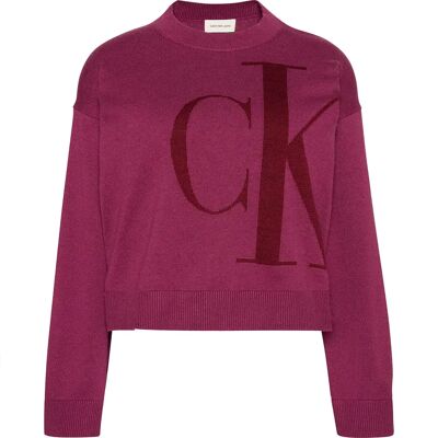 Calvin Klein Jeans Maglione Smooth Berry Glaze 2XS Calvin Klein Jeans Maglione Smooth Berry Glaze 2XS