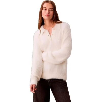 Calvin Klein Jeans Polo A Maniche Lunghe Soft Relaxed Fit Tofu M Calvin Klein Jeans Polo A Maniche Lunghe Soft Relaxed Fit Tofu M