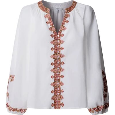 Pepe Jeans Blusa A Maniche Lunghe Beliz Base Beige XS Pepe Jeans Blusa A Maniche Lunghe Beliz Base Beige XS