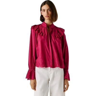 Pepe Jeans Blusa A Maniche Lunghe Bella Cranberry Pink L Pepe Jeans Blusa A Maniche Lunghe Bella Cranberry Pink L