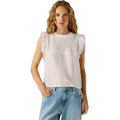 Pepe Jeans Blusa Senza Maniche Dakota White L Pepe Jeans Blusa Senza Maniche Dakota White L