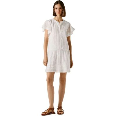 Pepe Jeans Vestito Corto A Maniche Corte Destin White XL Pepe Jeans Vestito Corto A Maniche Corte Destin White XL