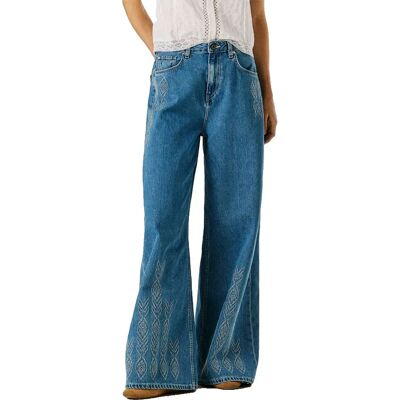 Pepe Jeans Jeans A Vita Alta Jaimy Ikat Wide Leg Denim 31 Pepe Jeans Jeans A Vita Alta Jaimy Ikat Wide Leg Denim 31