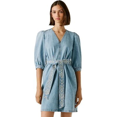 Pepe Jeans Vestito Corto A Maniche 3/ Rowan Denim S Pepe Jeans Vestito Corto A Maniche 3/ Rowan Denim S