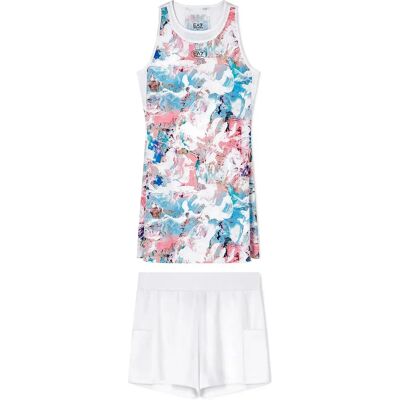 Ea7 Emporio Armani Vestito Senza Maniche 7w00089_af21681 Fancy White 2 XL Ea7 Emporio Armani Vestito Senza Maniche 7w00089_af21681 Fancy White 2 XL