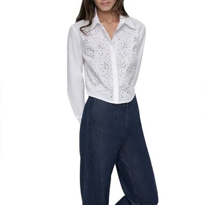 DKNY Blusa A Maniche Lunghe Dw3500006 White M DKNY Blusa A Maniche Lunghe Dw3500006 White M