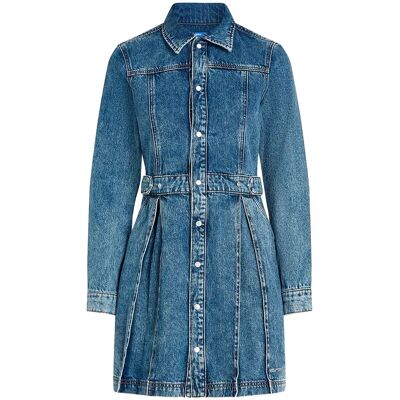 Karl Lagerfeld Jeans Vestito Corto A Maniche Lunghe B1w13036 Mid Blue M Karl Lagerfeld Jeans Vestito Corto A Maniche Lunghe B1w13036 Mid Blue M