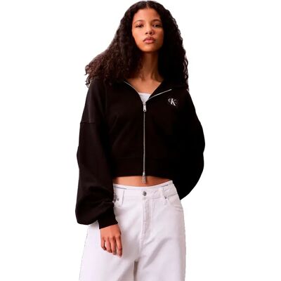 Calvin Klein Jeans Felpa Con Zip Lv07c216g Black S Calvin Klein Jeans Felpa Con Zip Lv07c216g Black S