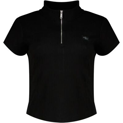 Calvin Klein Jeans Top A Maniche Corte Lv07g20g Black XS Calvin Klein Jeans Top A Maniche Corte Lv07g20g Black XS