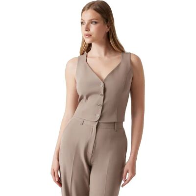 Guess Gilet W6rh52wh9y2 Walnut Shell XS Guess Gilet W6rh52wh9y2 Walnut Shell XS