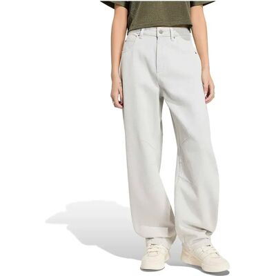 Adidas Originals Jeans A Vita Alta Barrel Leg Clear Grey Denim 25 Adidas Originals Jeans A Vita Alta Barrel Leg Clear Grey Denim 25