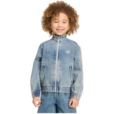 Adidas Originals Giacca Di Jeans Firebird Loose Track Worn Blue Denim 5-6 Anni Adidas Originals Giacca Di Jeans Firebird Loose Track Worn Blue Denim 5-6 Anni