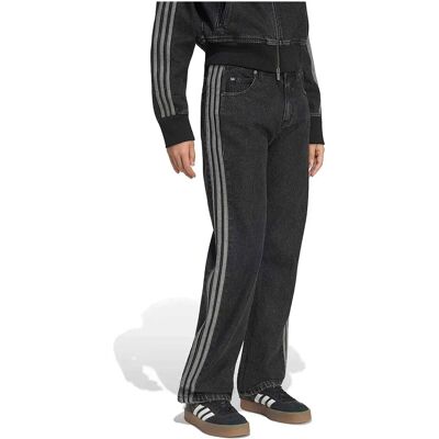 Adidas Originals Jeans Firebird Mid Rise Straight True Black Denim 31 Adidas Originals Jeans Firebird Mid Rise Straight True Black Denim 31