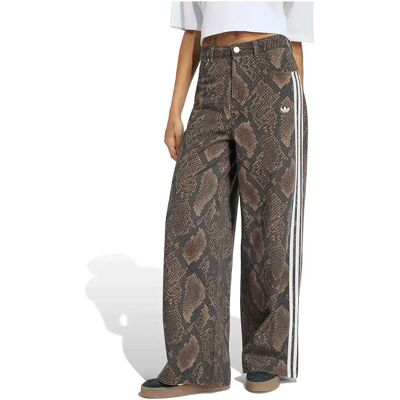 Adidas Originals Pantaloni Snake Print Denim Loose Earth Strata / Aurora Coffee 23 Adidas Originals Pantaloni Snake Print Denim Loose Earth Strata / Aurora Coffee 23