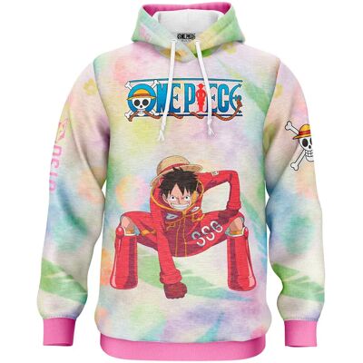 Otso Felpa Con Cappuccio One Piece Egghead Luffy And The Crew Pink XS Otso Felpa Con Cappuccio One Piece Egghead Luffy And The Crew Pink XS