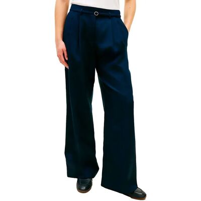 Tommy Hilfiger Pantaloni Ww0ww888 Linen Wide Leg Dark Night Navy 38 Tommy Hilfiger Pantaloni Ww0ww888 Linen Wide Leg Dark Night Navy 38