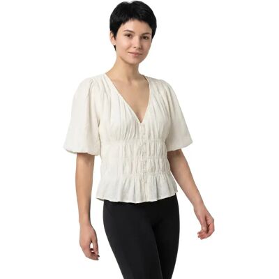 Pepe Jeans Blusa A Maniche Corte Gar Mousse White M Pepe Jeans Blusa A Maniche Corte Gar Mousse White M