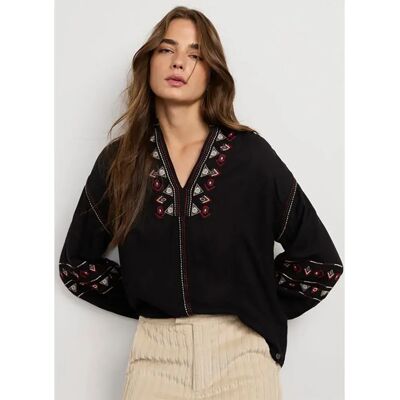 Pepe Jeans Blusa A Maniche Lunghe Janna Black S Pepe Jeans Blusa A Maniche Lunghe Janna Black S