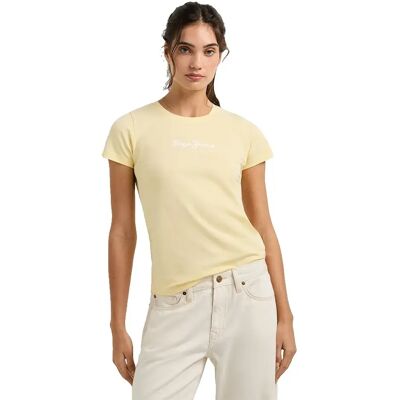 Pepe Jeans Maglietta A Maniche Corte New Virginia Vanilla Beige L Pepe Jeans Maglietta A Maniche Corte New Virginia Vanilla Beige L