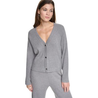 DKNY Cardigan Dw000368 Heather Grey / Grey XL DKNY Cardigan Dw000368 Heather Grey / Grey XL