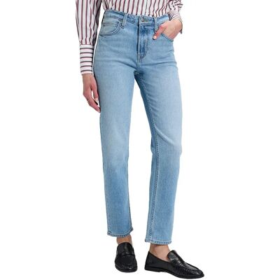 Lee Jeans A Vita Alta Carol Straight Fit Iris Bloom 27 Lee Jeans A Vita Alta Carol Straight Fit Iris Bloom 27