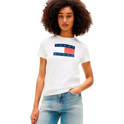 Tommy Jeans Maglietta A Maniche Corte Dw0dw22562 Ecru M Tommy Jeans Maglietta A Maniche Corte Dw0dw22562 Ecru M