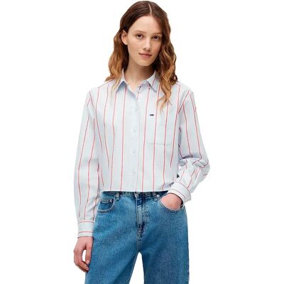 Tommy Jeans Camicia A Maniche Lunghe Dw0dw2293 Kingly Blue / Multi Stripe XS Tommy Jeans Camicia A Maniche Lunghe Dw0dw2293 Kingly Blue / Multi Stripe XS